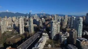 How safe is Ottawa shown through a clear aerial view of the city skyline